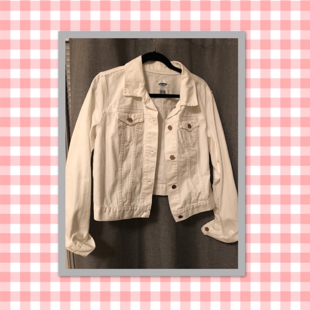 White Jean Jacket - Size L - Old Navy NWT